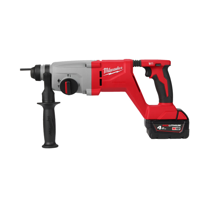 M18 BLHACD26-402X  Koolborstelloze SDS-plus hamer van 26mm D-Handvat (2x 4.0 AH accu en lader)