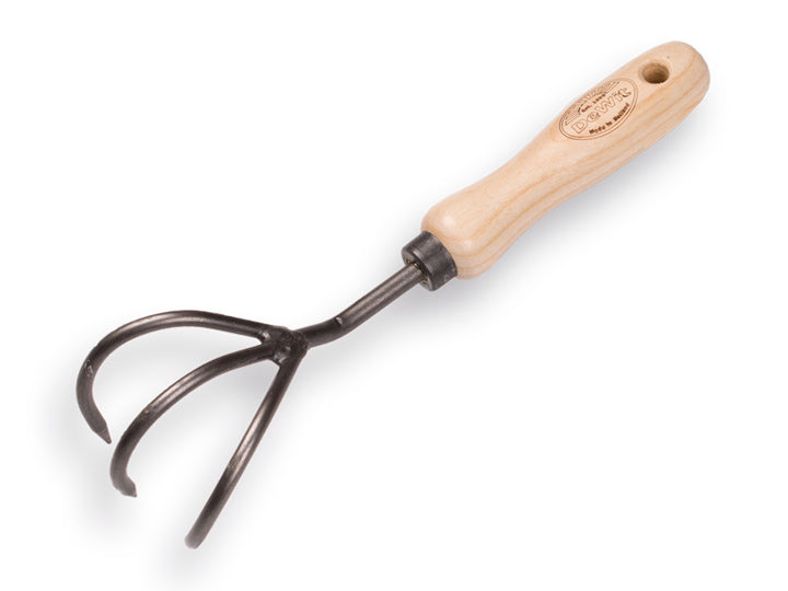 Cultivatortje 3 tands De Wit met essen handvat 14 cm