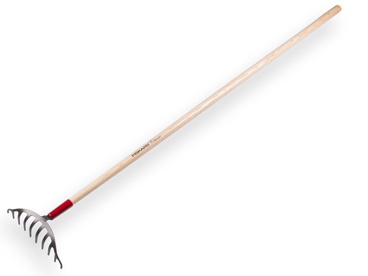 Rozenhark FISKARS CLASSIC, geharde metalen tanden, met essen steel