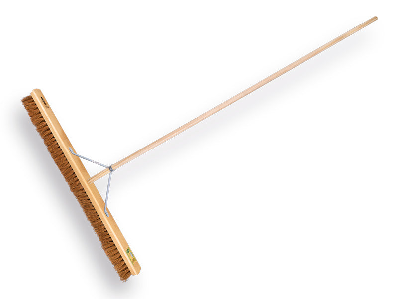 Zaalveger Kokos 100 cm VERO met Tauari steel 160 x 2,8 cm. en grote stokhouder 45 cm