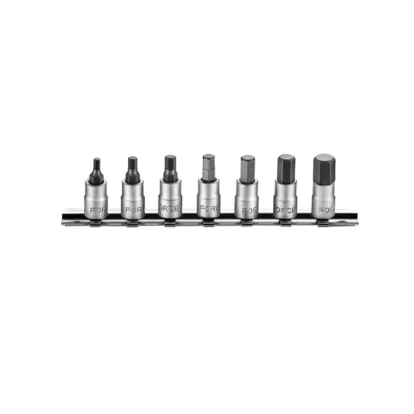 Force 7-delige 1/4" Inbus bitset