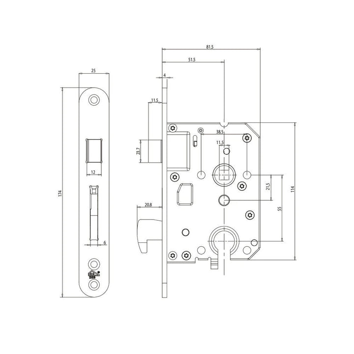 Veilig Veiligheidshaakschootslot VSW 12 SKG** afgerond