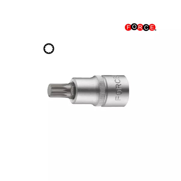 Force 1/2" Veeltand bit dop M10 55mmL