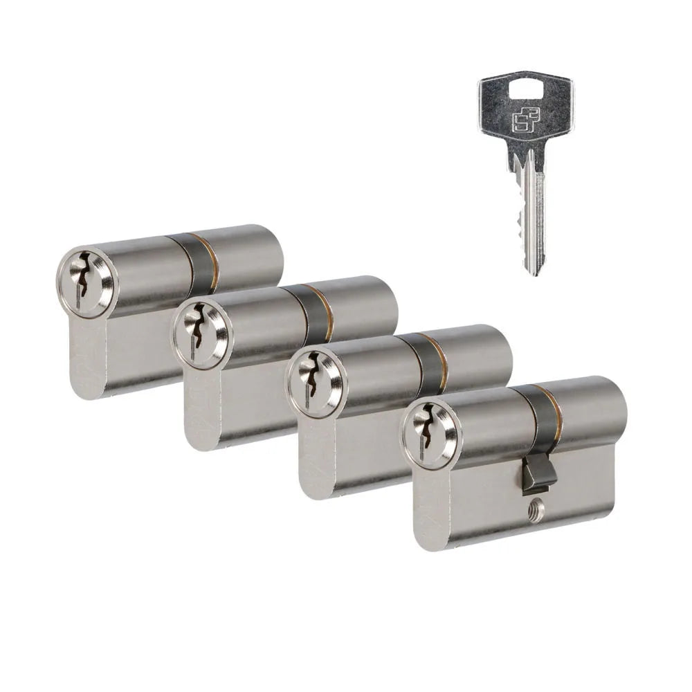 S2 veiligheidsprofielcilinder S6 SKG** dubbel 30/30mm (4 stuks)