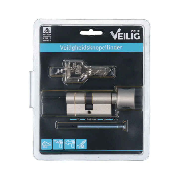Veilig veiligheidsknopcilinder S7 Expert SKG*** 30/30mm