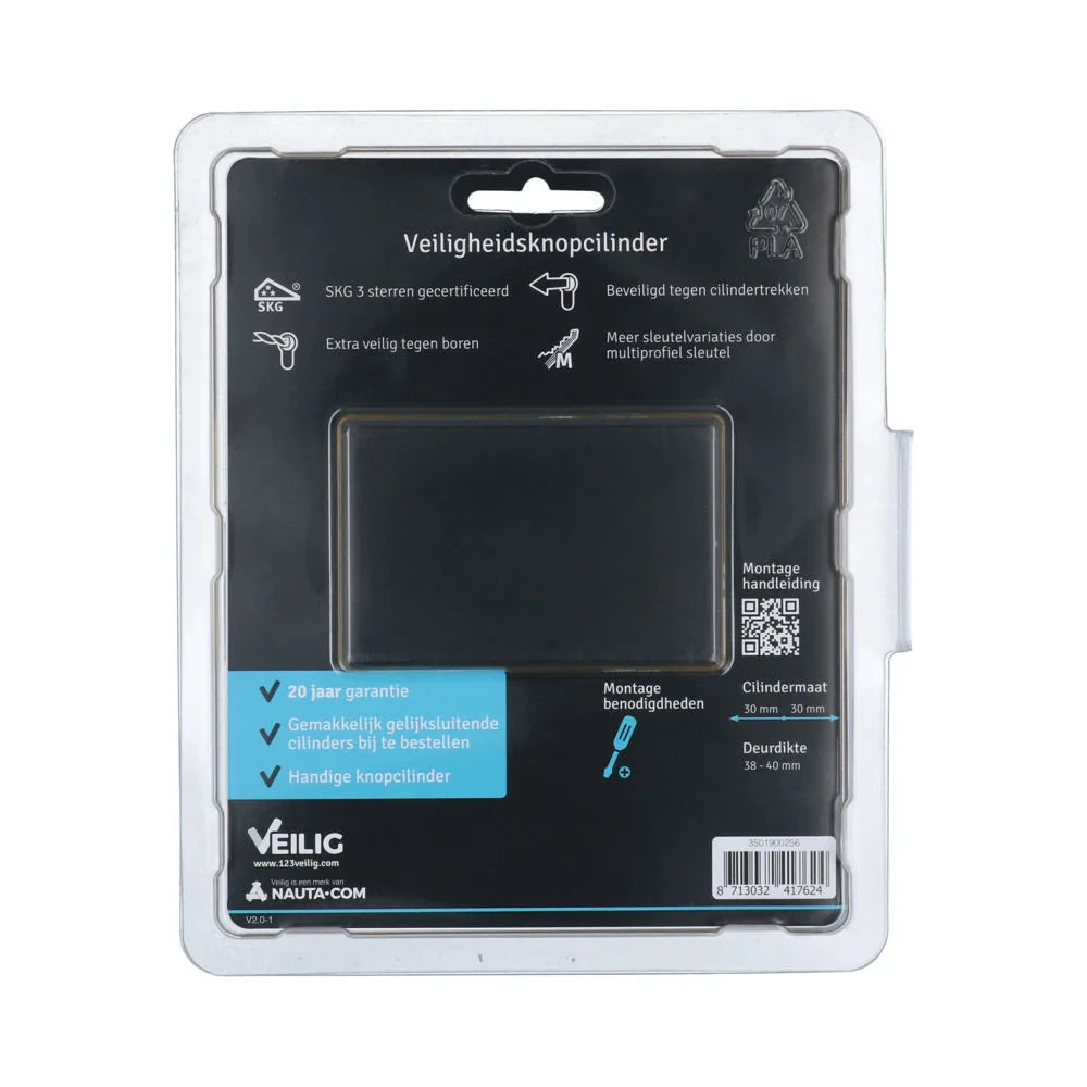 Veilig veiligheidsknopcilinder S7 Expert SKG*** 30/30mm