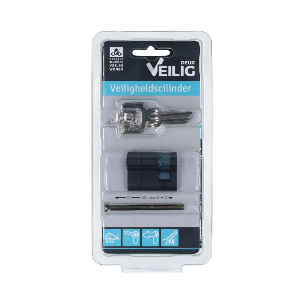 Veilig veiligheidsprofielcilinder S7 Expert SKG*** zwart 30/10mm