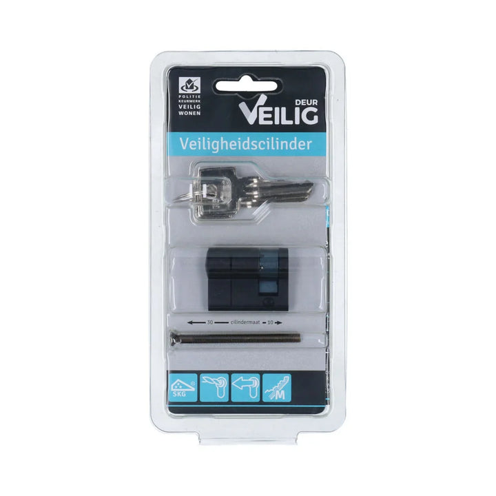 Veilig veiligheidsprofielcilinder S7 Expert SKG*** zwart 30/10mm