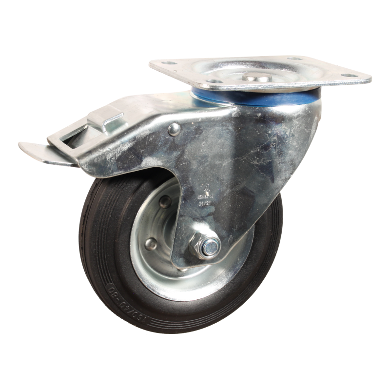 Novio zwenkwiel geremd 160mm serie 02 - 15 Plaatbevestiging Rollager