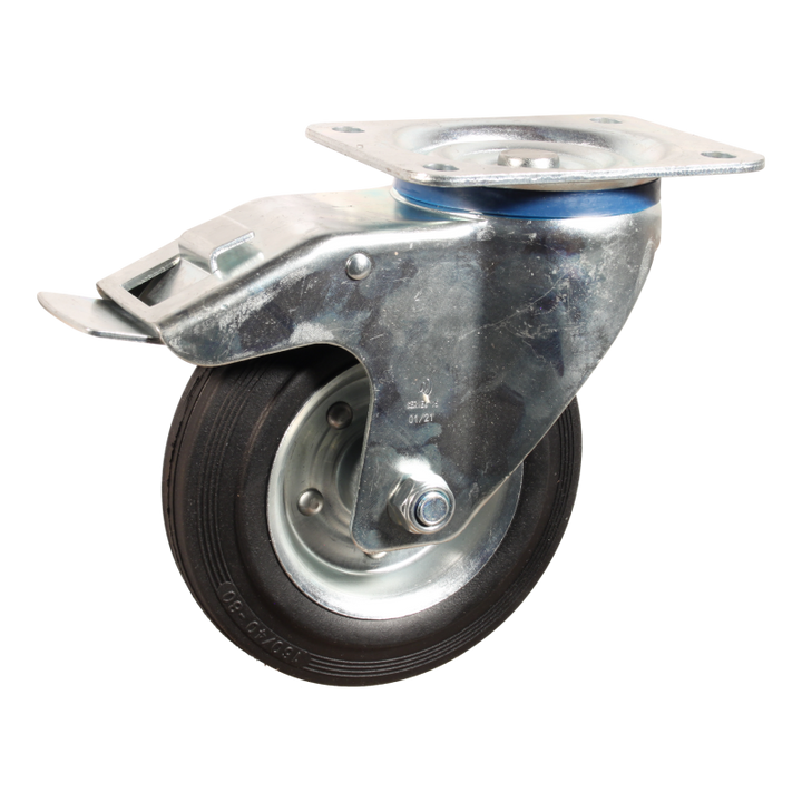 Novio zwenkwiel geremd 160mm serie 02 - 15 Plaatbevestiging Rollager