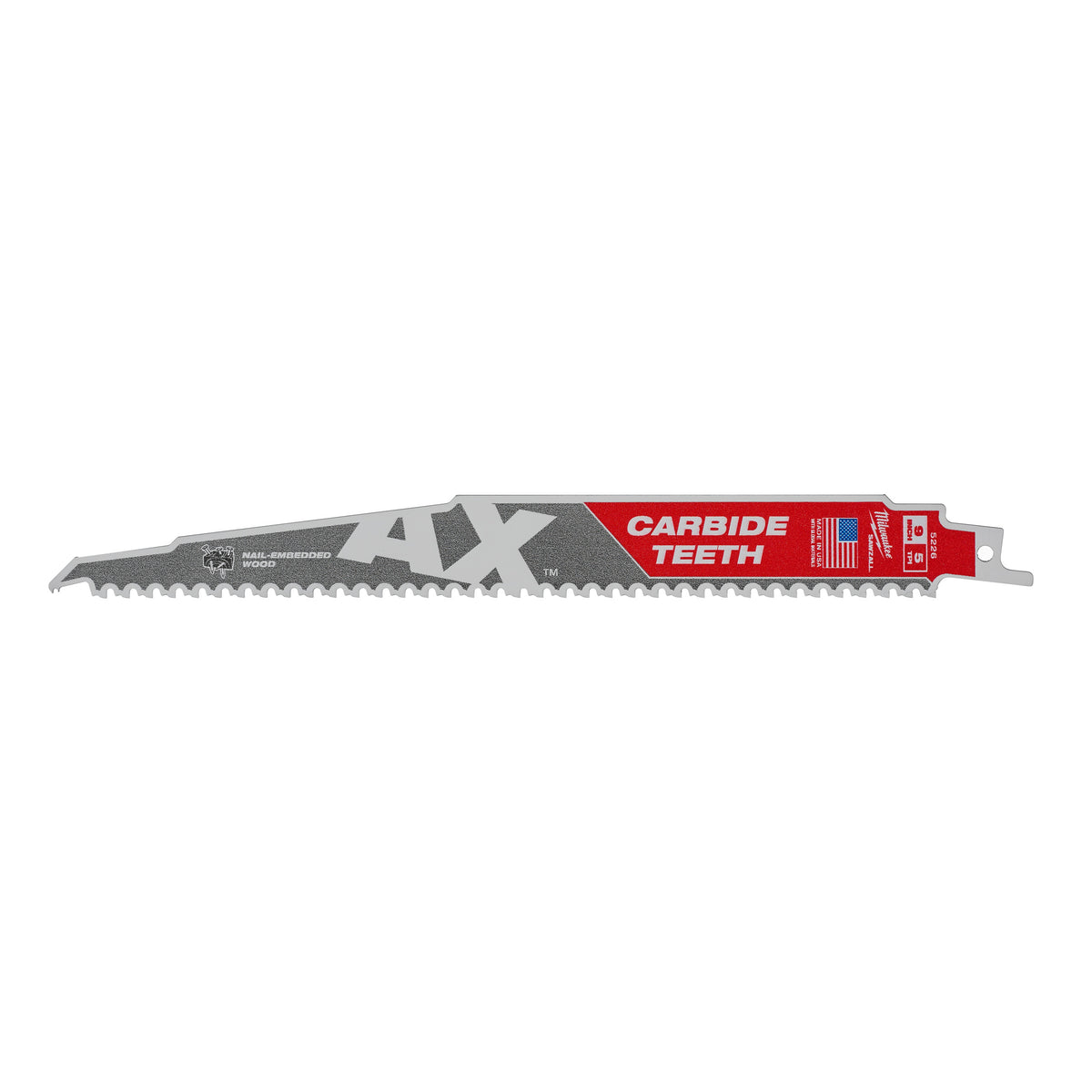 Reciprozaagblad Sawzall hout The AX Carbide 230 mm 5-Tpi