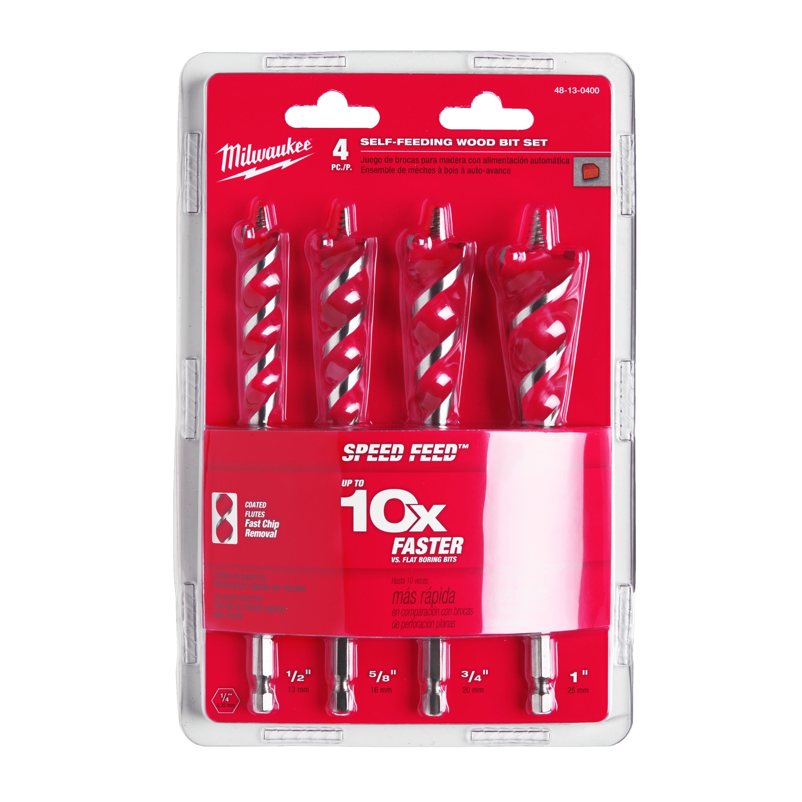 Speed Feed houtborenset (13/16/20/25 mm)