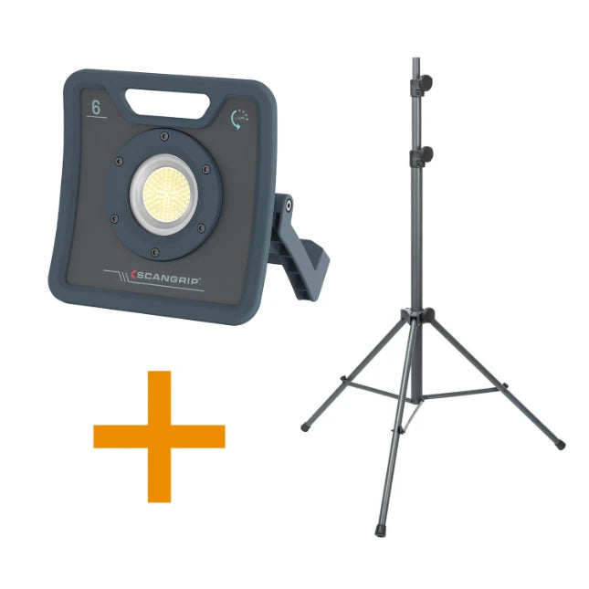 SCANGRIP NOVA 6 LED Bouwlamp Set 6000 Lumen met statief | Hofmans