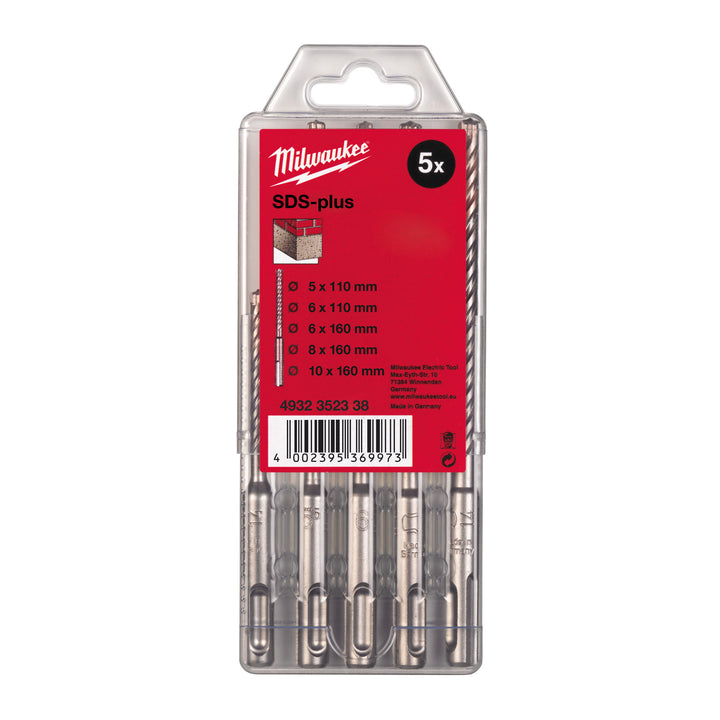 SDS-PLUS borenset M/2 type 1 (5/6 x 110, 6/8/10 x 160 mm)