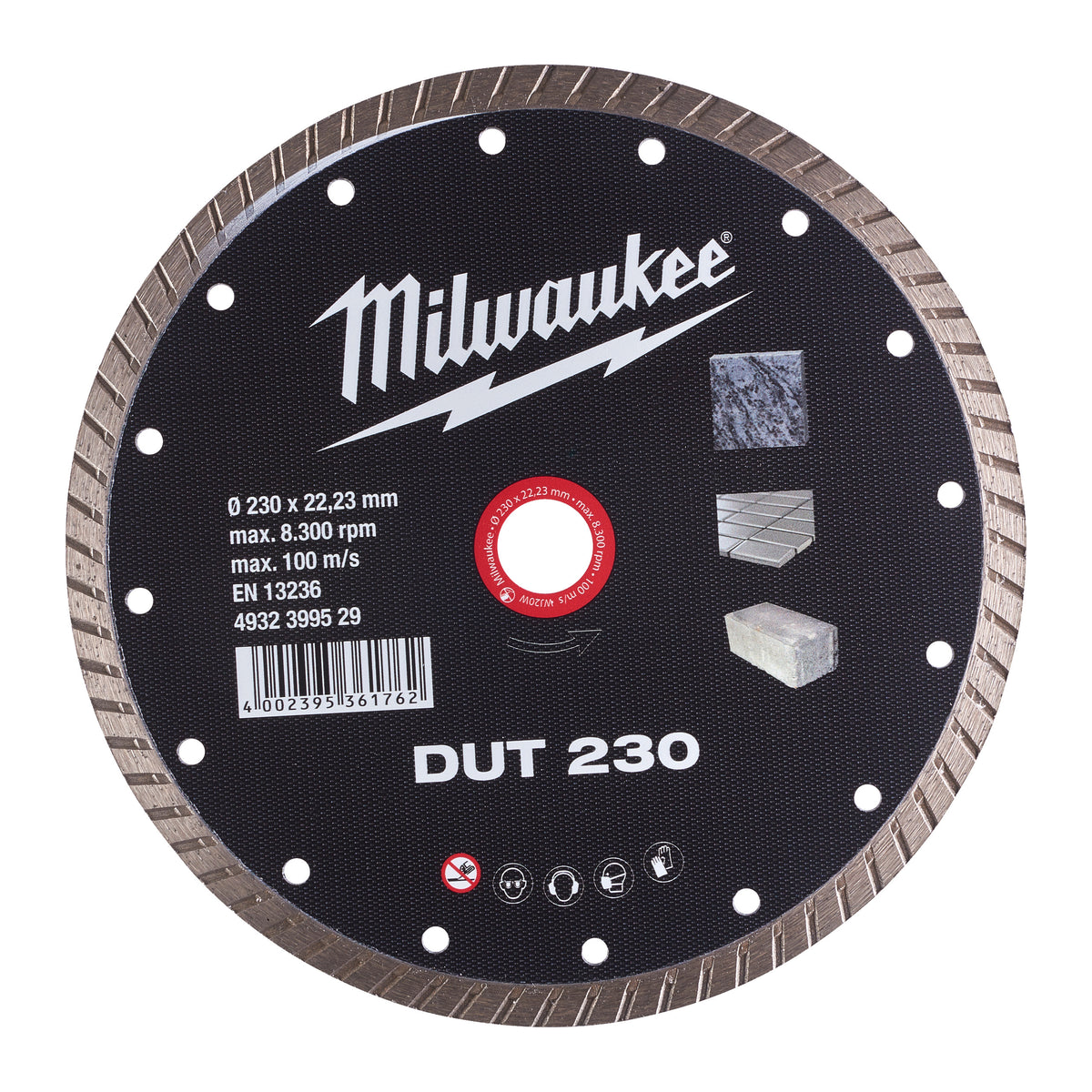 Diamantslijpschijf natuursteen/keramiek DUT 230 mm