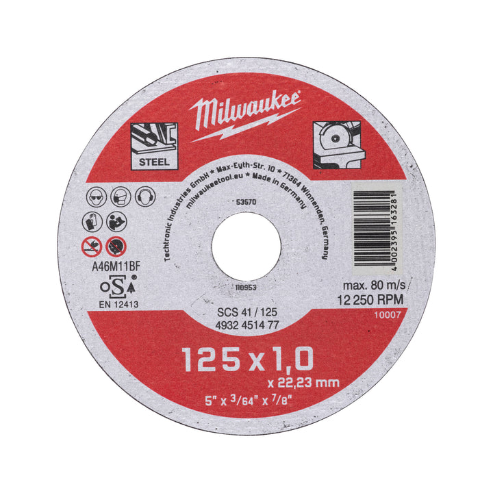 Doorslijpschijf metaal Contractor SCS41 125 x 1 mm dun