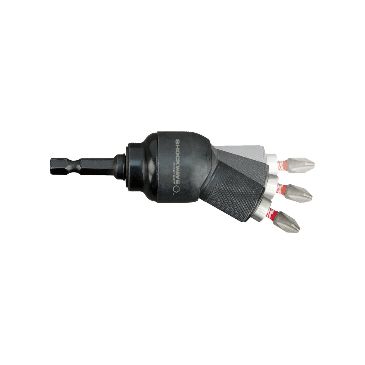 Zwenkbare Bithouder SHOCKWAVE Knuckle met Bits (PH1/PH2/PZ1/2xPZ2/PZ3/TX15/TX20/TX25)