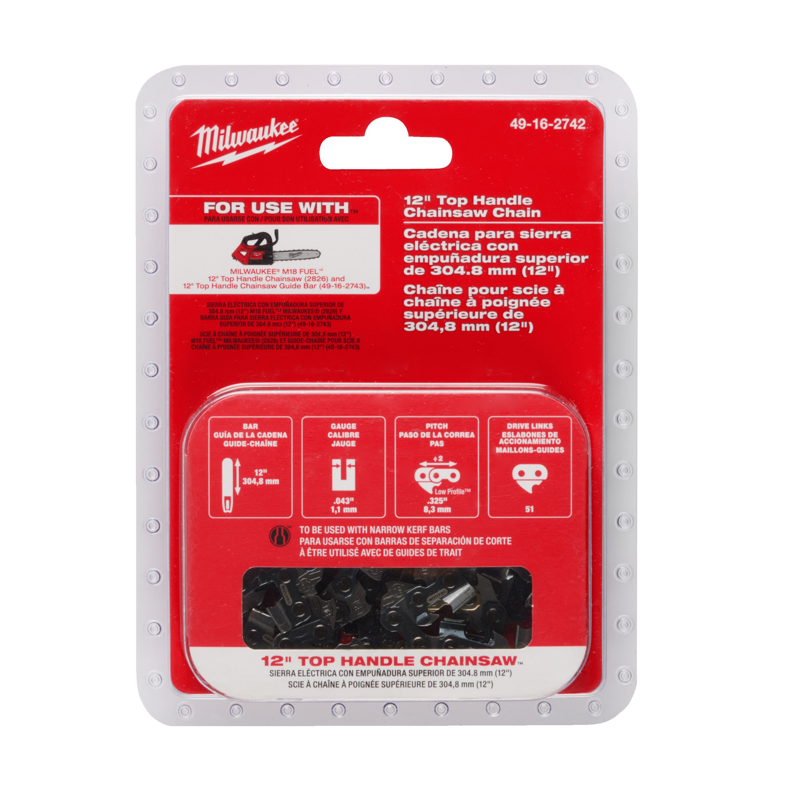 Ketting voor kettingzaag met handgreep 325LP X 305 X 1.1