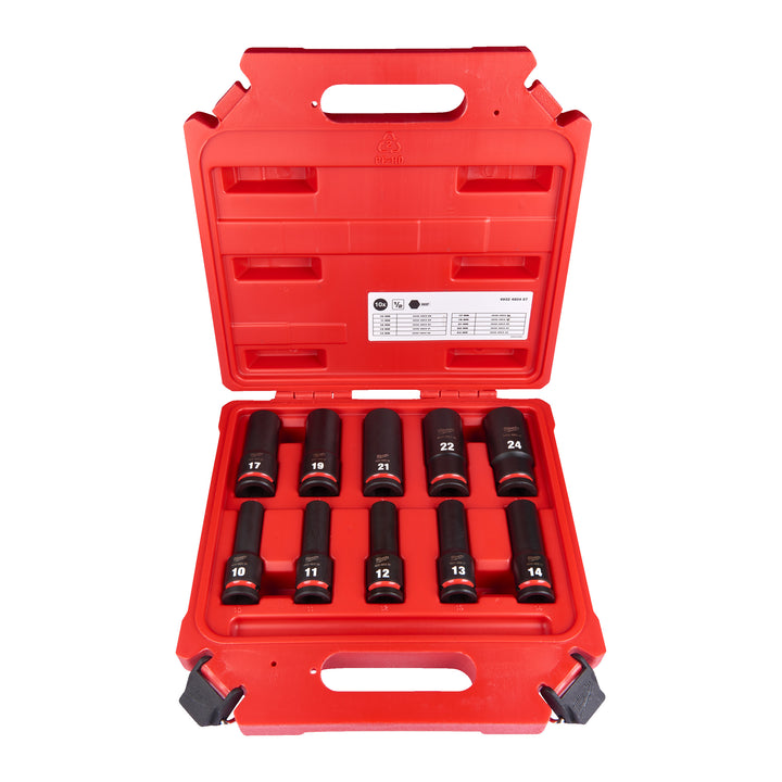 Doppenset SHOCKWAVE 1/2 lang (10/11/12/13/14/17/19/21/22/24 mm)