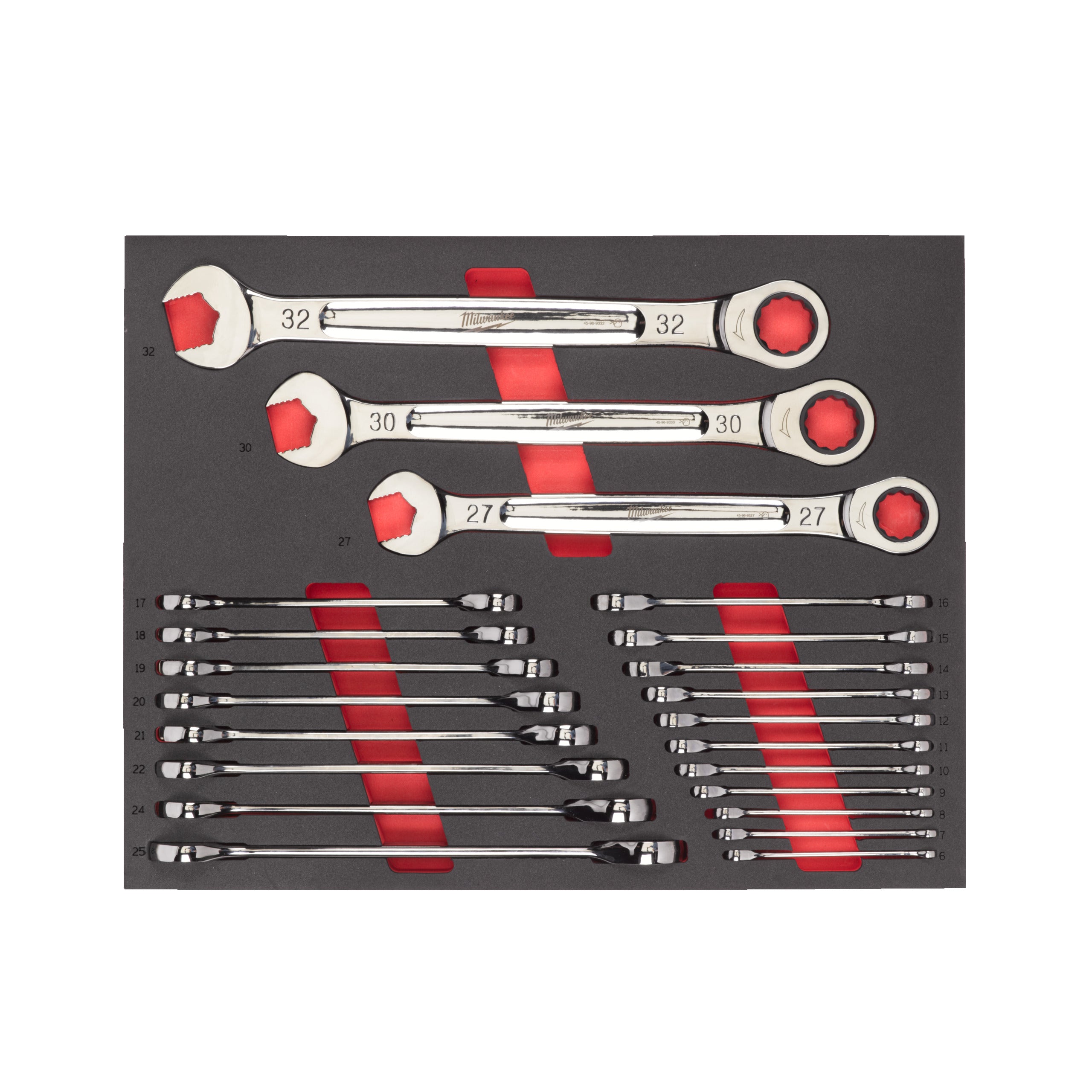 Foam Inlay ringratel-steeksleutelset MAXBITE™ 6 mm-32 mm (22-delig)