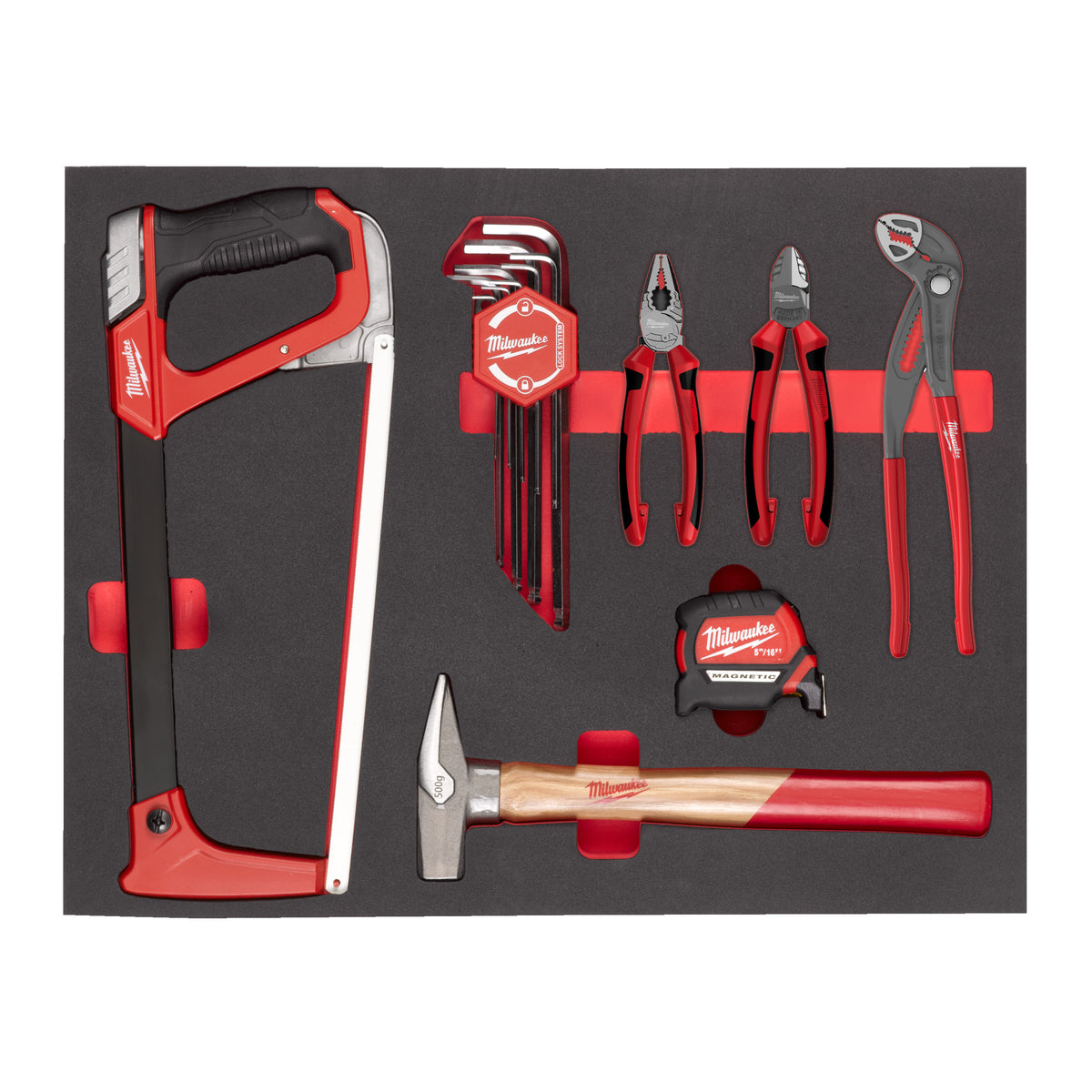 Foam inlay met diverse handtools (15-delig)