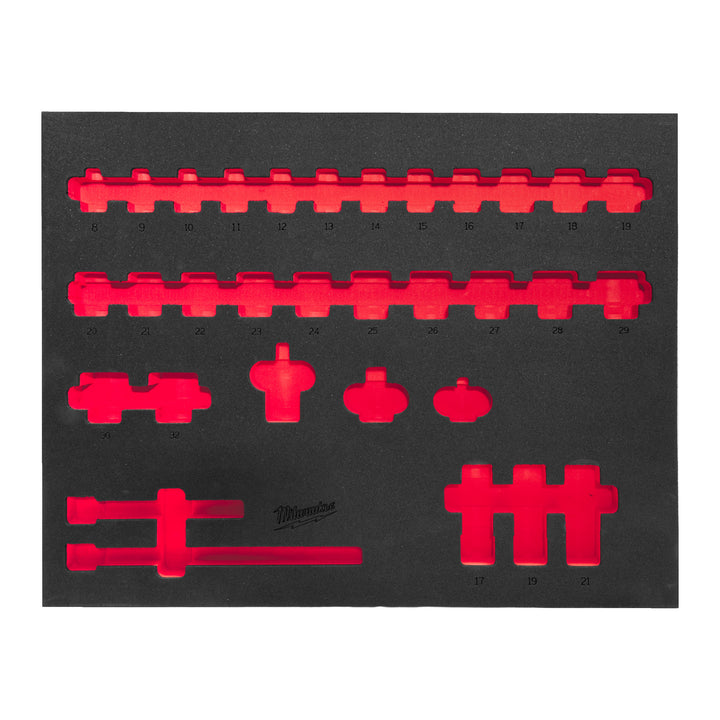 Lege foam voor SHOCKWAVE 1/2" Korte Doppen