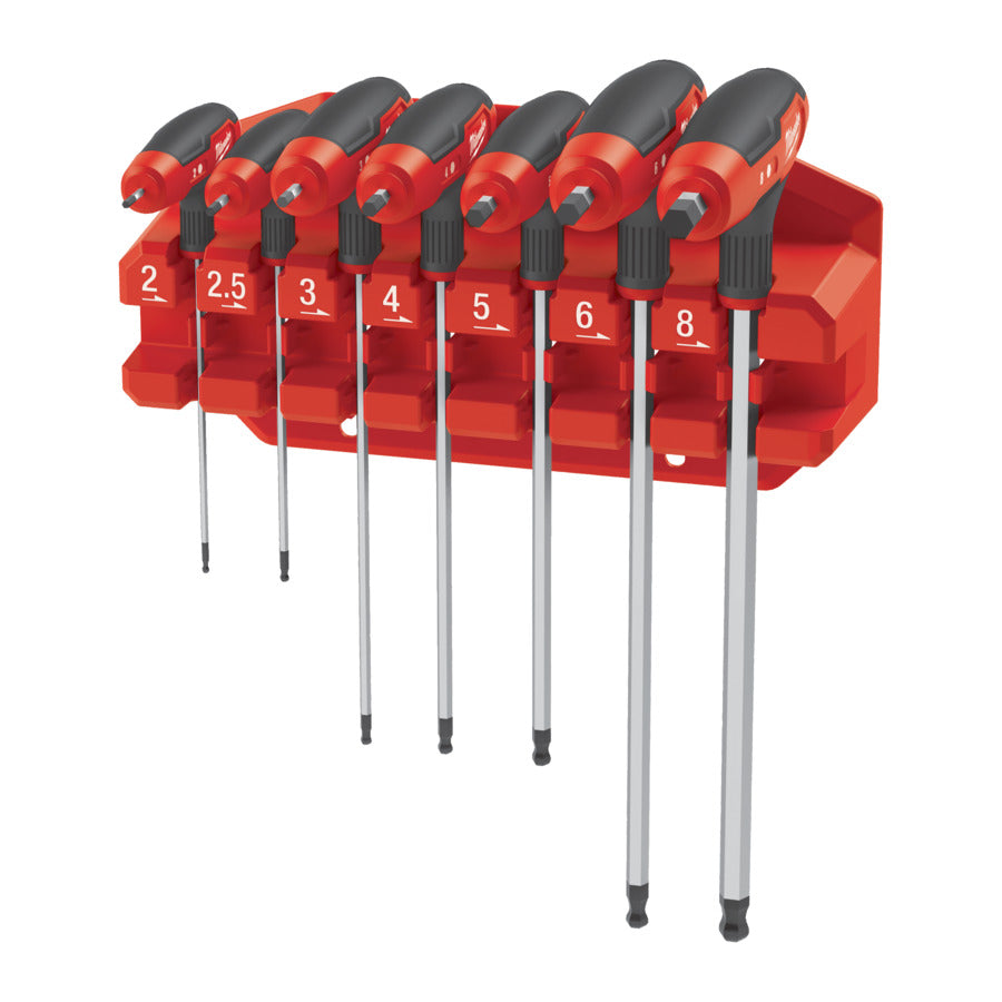 Inbus T-sleutelset met comfort grip (7-delig)
