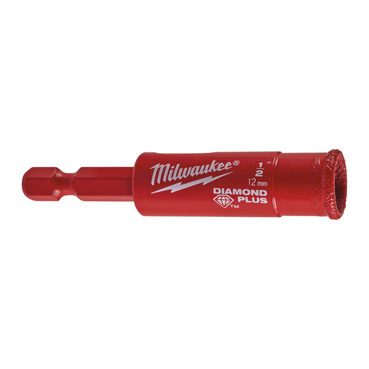 Diamantboor DIAMOND PLUS HEX Nat/Droog 12 mm