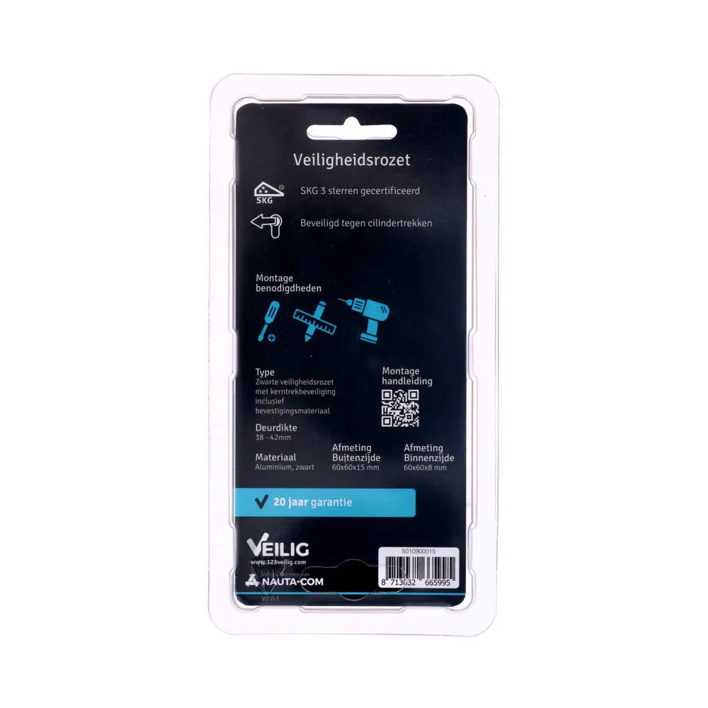 Veilig Veiligheidsrozet SKG*** kerntrekbeVeiliging zwart