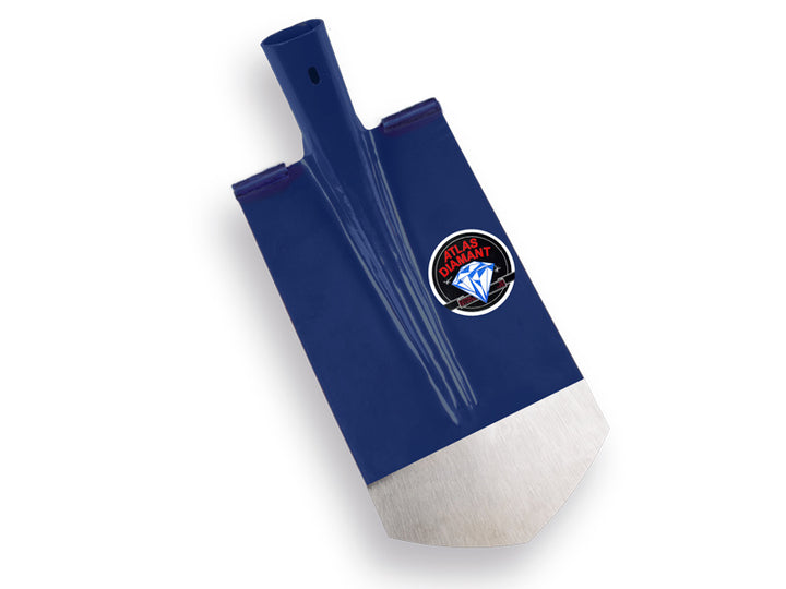 Kabelschop ATLAS DIAMANT 16 cm 3/4 blauw, onderkant spits, RONDE OPSTAP, gehard en gepolijst