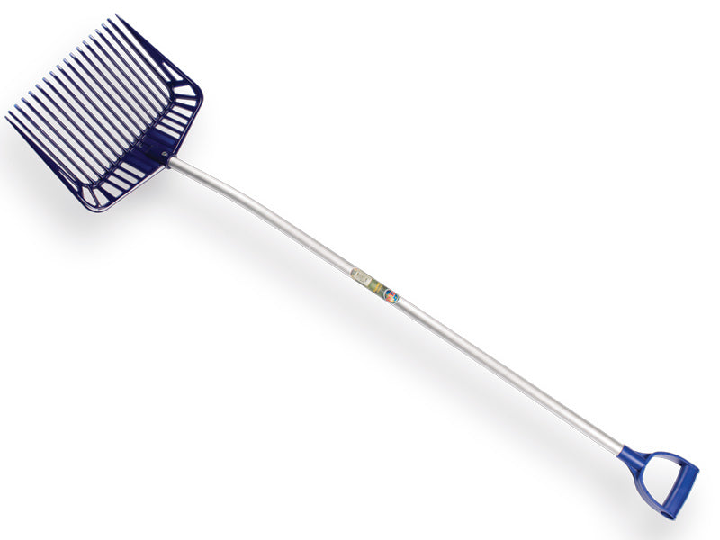 Allesruimer blauw ATLAS, 18 tands, 33 cm breed met alum.steel en D-greep