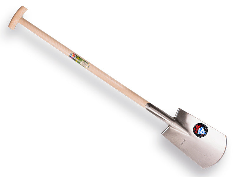 Spade ATLAS DIAMANT, gepolijst, met ronde OPSTAP, T-steel ATLAS 95 cm