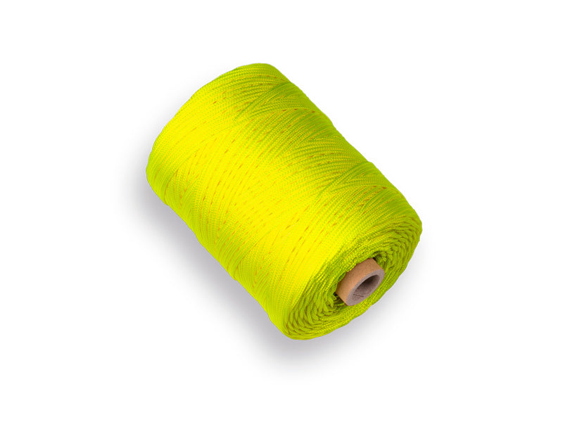 LABORA Uitzetkoord Nylon, 1,5 mm dik, fluor geel, 200 meter, gevlochten koord