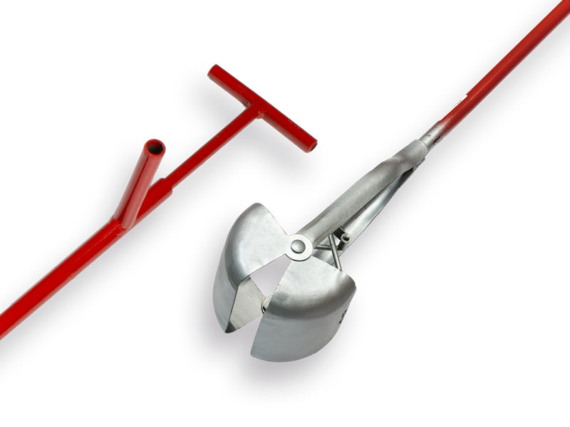 Putschep 15 cm, Vierkant model met afgeronde hoeken, steel 150 cm