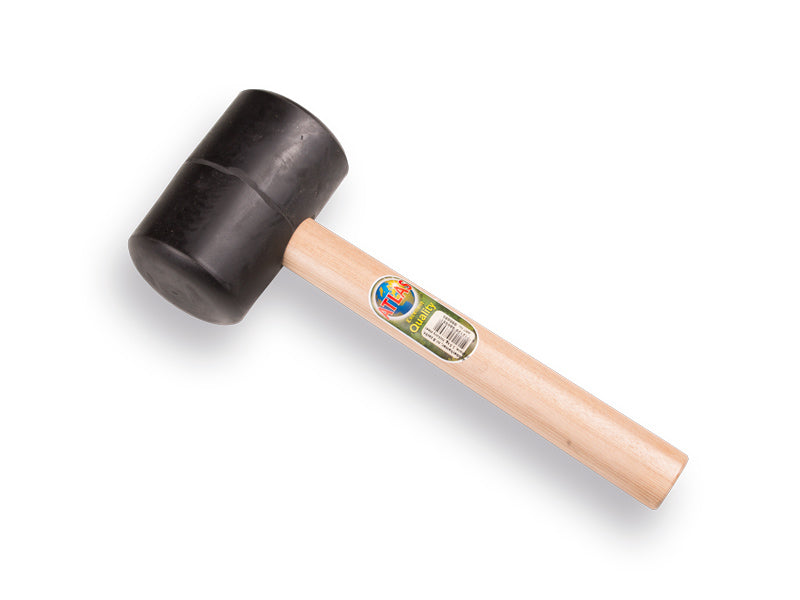 Rubberhamer ATLAS nr. 8 zacht Ø 90mm (1,5 KG) 70 shore met houten steel