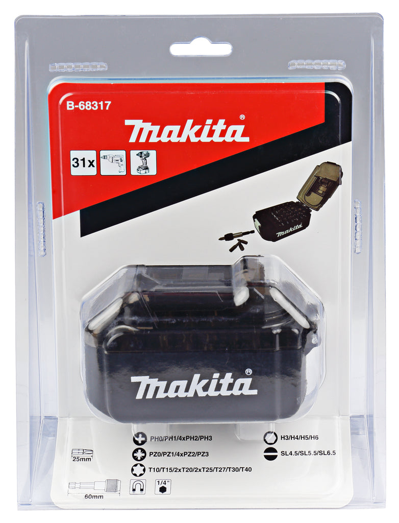Makita schroefbitset 31-delig 25mm