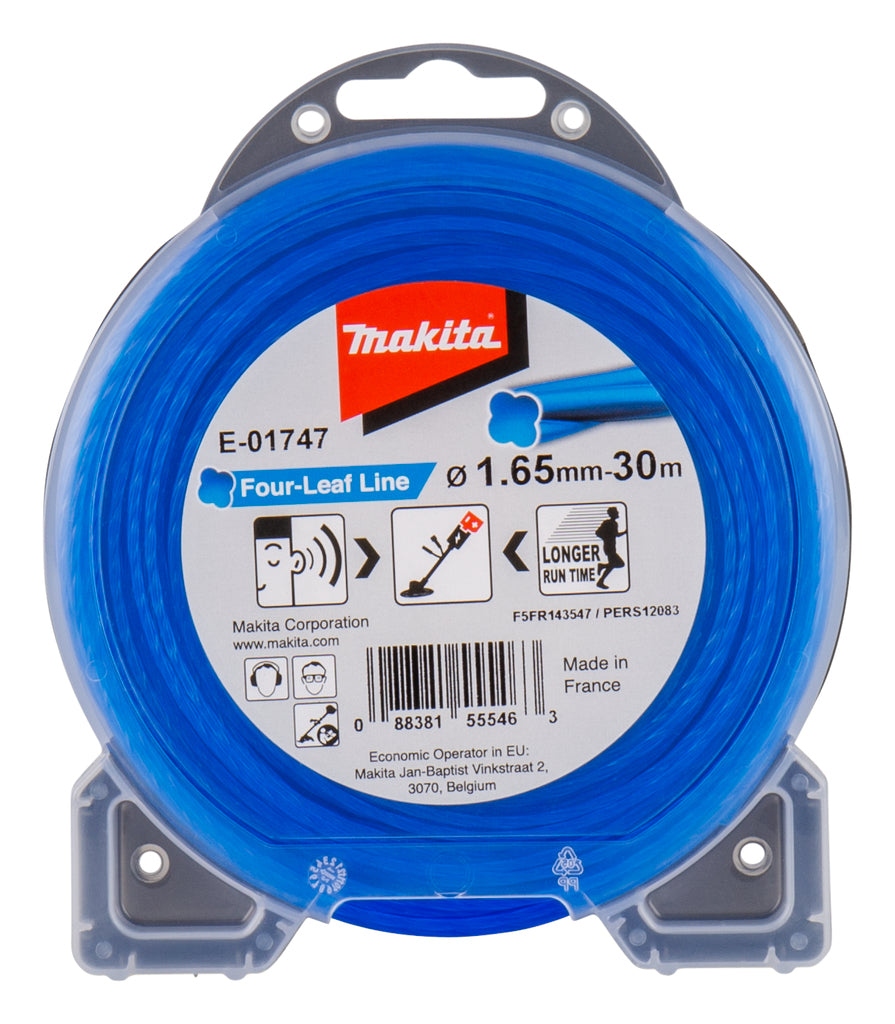 Makita klaverbladvormig maaidraad 1,65x30 meter blauw