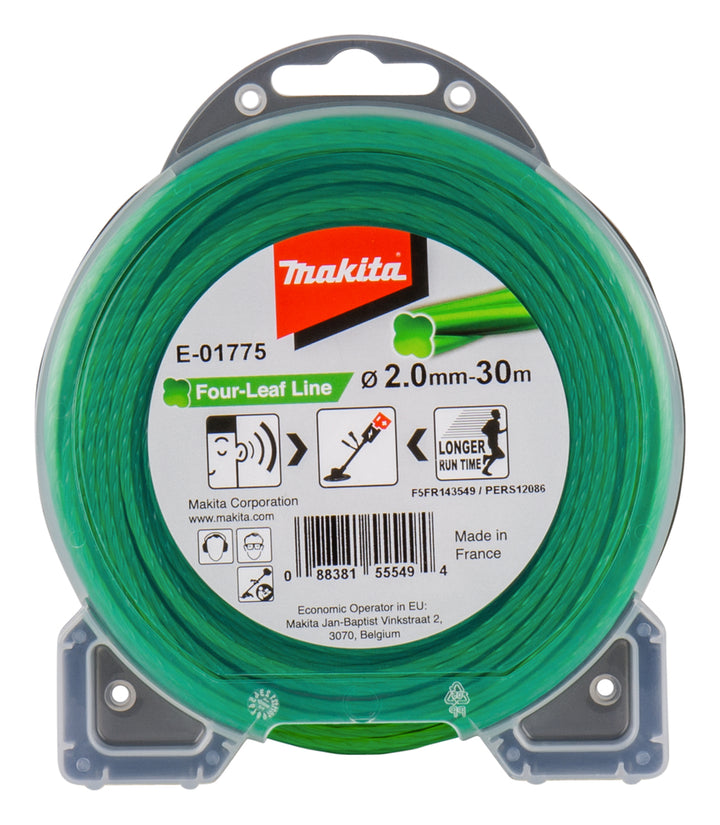 Makita klaverbladvormig maaidraad 2,0x30 meter groen