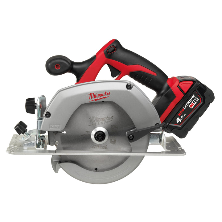HD18 CS-402B Heavy Duty cirkelzaagmachine voor hout & kunststof (2x 4.0 AH accu en lader)