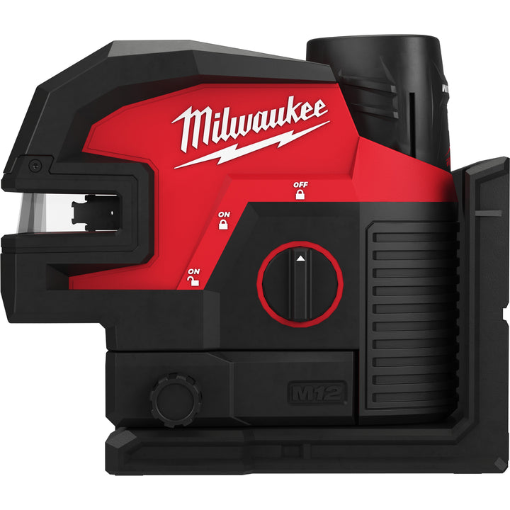 M12 CLLP4-301C groene kruislijnlaser/loodlaser 4 punten (1x 3 AH accu en lader)