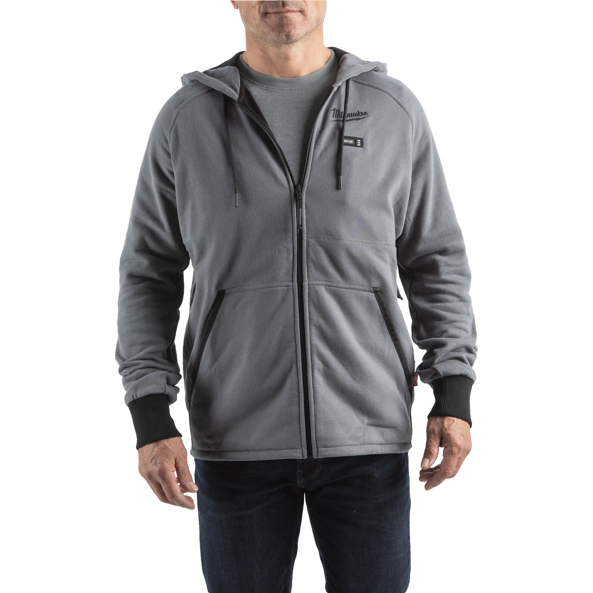 M12 heated hoodie grijs M - 1 stuk