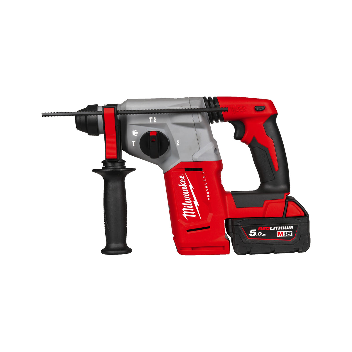 M18 BLH-502X koolborstelloze 4-standen SDS-plus hamer (2x 5.0 AH accu en lader)
