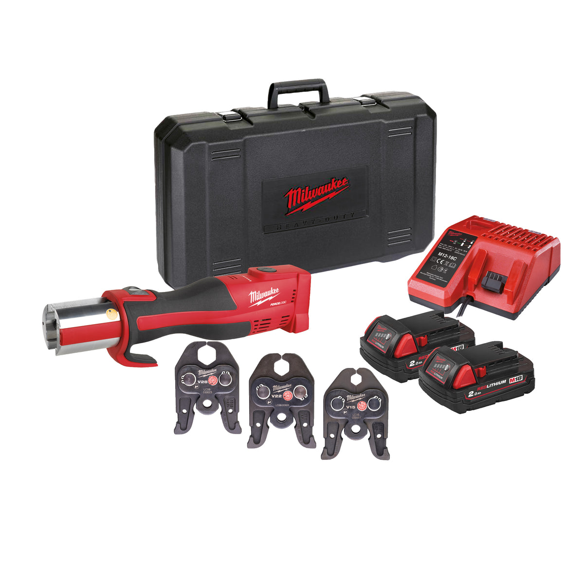 M18 BLHPT-202CV SET FORCE LOGIC perstang (2x 2.0 AH accu en lader)