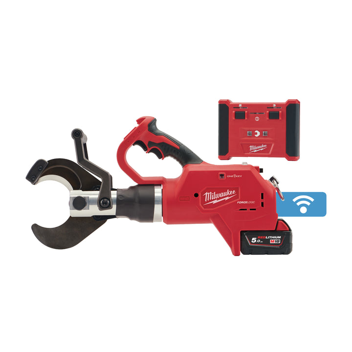 M18 HCC75R-502C hydraulische ondergrondse kabelkniptang (2x 5.0 AH accu en lader)