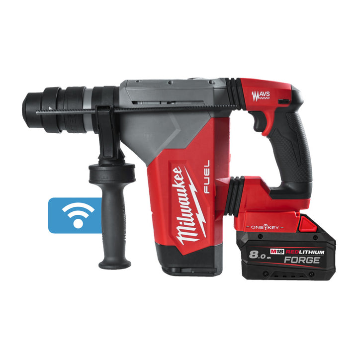 M18 ONEFHPX-802X ONE-KEY SDS-plus 32 mm hamer met FIXTEC (2x 8 AH accu en lader)