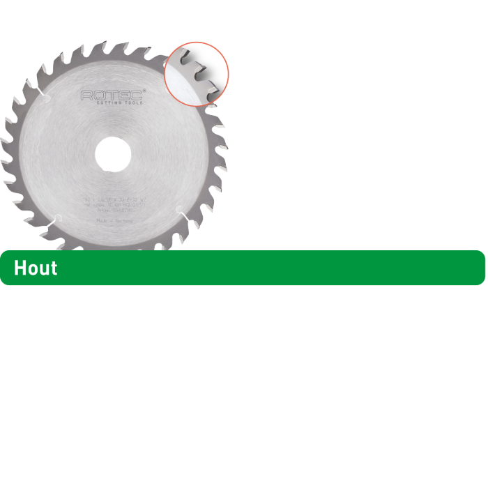 Rotec HM zaagblad hout voor handmachines ø125x20mm