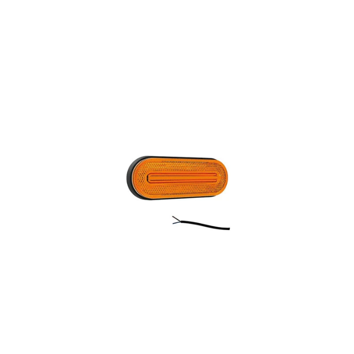 Fristom zijmarkeringslamp 126 x 51 x 26mm oranje incl. kabel 500mm IP68 12/24vV