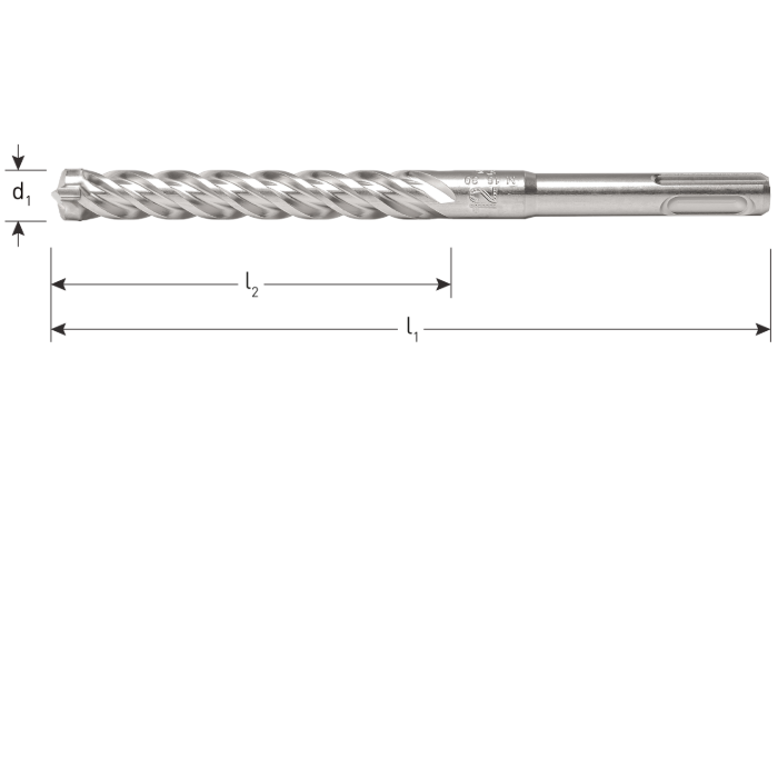Rotec SDS-plus hamerboor, type '202', QUATTRO-X, ø8,0x100/165 mm