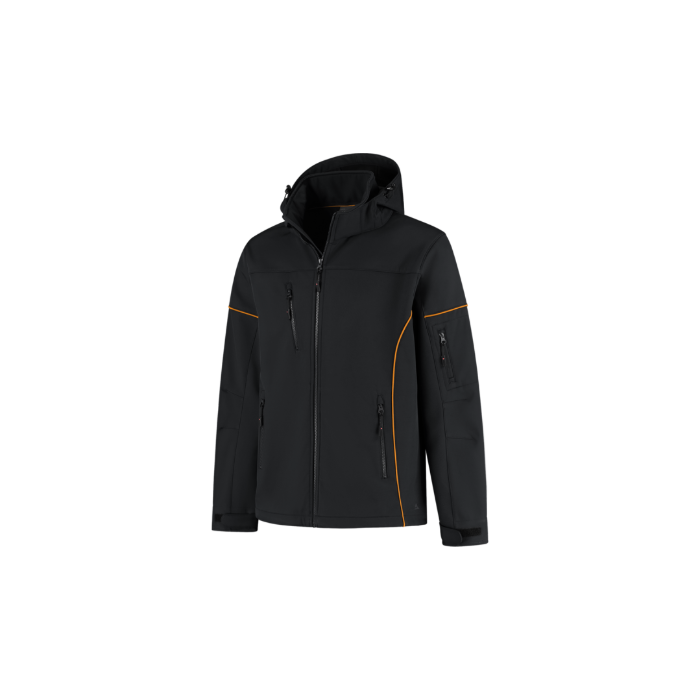 Santino Softshell Jacket Curtis zwart/oranje (S t/m 4XL)