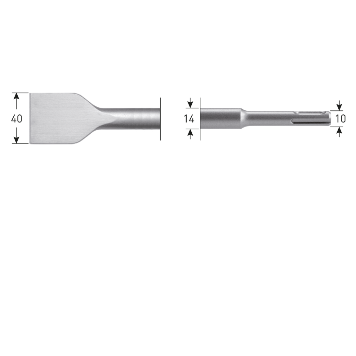 SDS-plus spadebeitel, 40x250mm